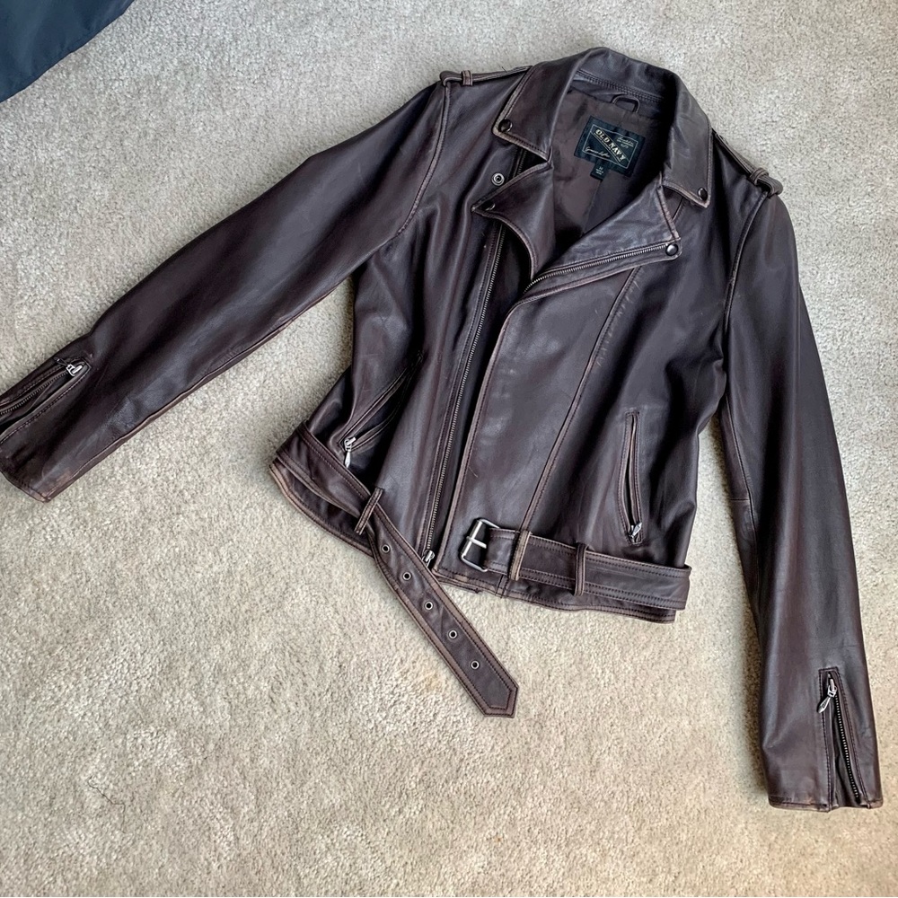 Vintage Old Navy Leather Moro Jacket
